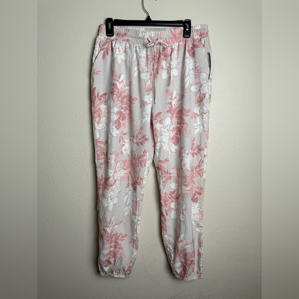 Zac & Rachel Women Size Medium 2‎ way Stretch Floral Casual Joggers